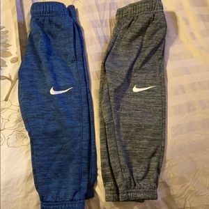 Toddler Nike Dri-fit jogger pants.